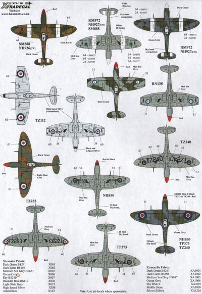 Xtradecal 72178 1:72 Supermarine Spitfire Mk.XIV