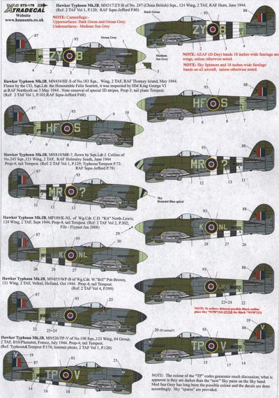 Xtradecal 72179 1:72 Hawker Typhoon Mk.IB