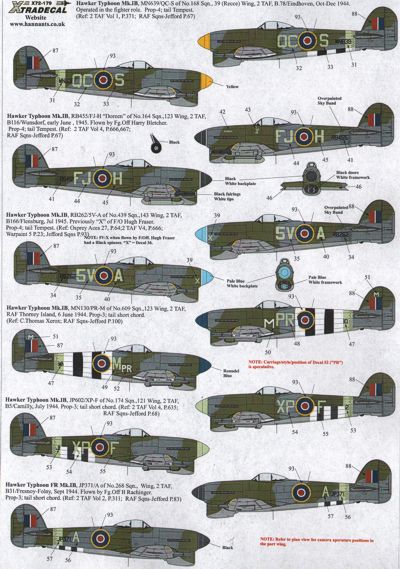 Xtradecal 72179 1:72 Hawker Typhoon Mk.IB