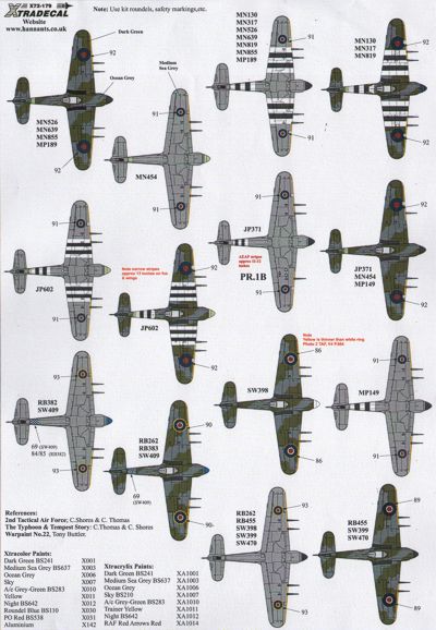 Xtradecal 72179 1:72 Hawker Typhoon Mk.IB