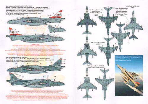 Xtradecal 72185 1:72 UK Air Arm Update Harrier Retirement