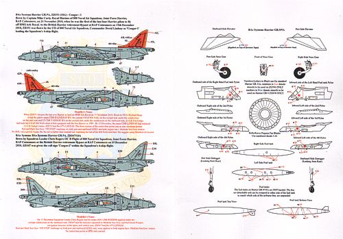 Xtradecal 72185 1:72 UK Air Arm Update Harrier Retirement