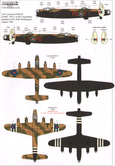 Xtradecal 72195 1:72 D-Day 70th Anniversary June 1944-2014 RAF Multi Engine Aircraft & Glider Part 2