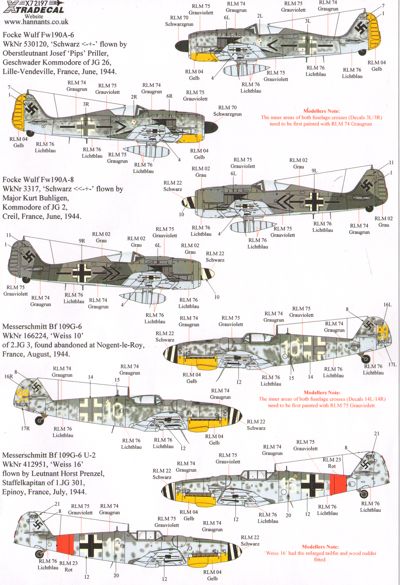 Xtradecal 72197 1:72 D-Day 70th Anniversary June 1944-2014 Luftflotte 3