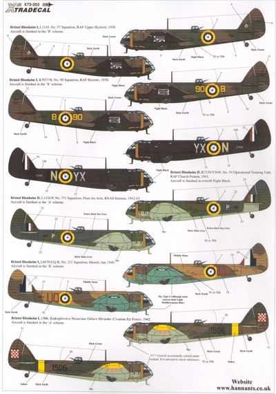 Xtradecal 72202 1:72 Bristol Blenheim Mk.I & Mk.If Part 1