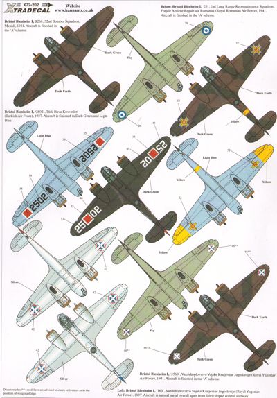 Xtradecal 72202 1:72 Bristol Blenheim Mk.I & Mk.If Part 1