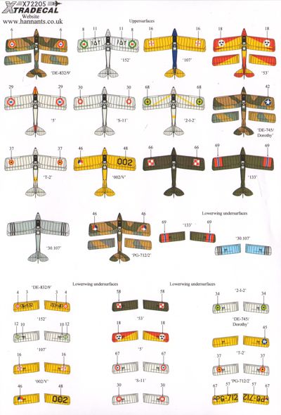 Xtradecal 72205 1:72 de Havilland DH.82A Tiger Moth Overseas Military Operators Part 3