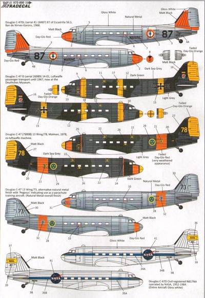 Xtradecal 72207 1:72 Douglas C-47 International Liveries