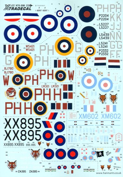 Xtradecal 72208 1:72 The History of 12 Squadron 1915-2014