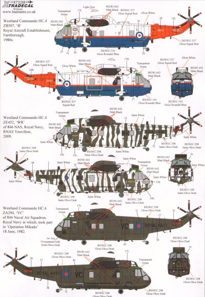 Xtradecal 72218 1:72 Westland Commando (Sea King) HC.4