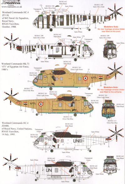 Xtradecal 72218 1:72 Westland Commando (Sea King) HC.4