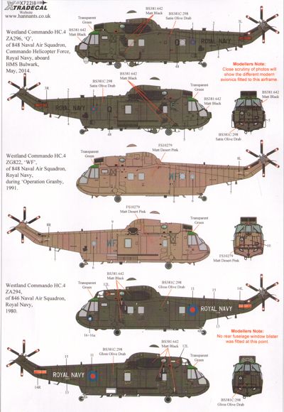 Xtradecal 72218 1:72 Westland Commando (Sea King) HC.4