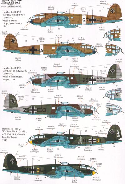 Xtradecal 72220 1:72 Heinkel He-111P-2