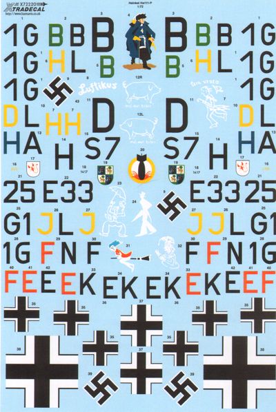 Xtradecal 72220 1:72 Heinkel He-111P-2