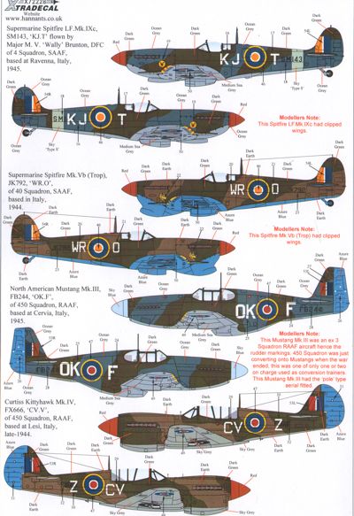 Xtradecal 72228 1:72 Fighters over Africa and the Mediterranean Part 1