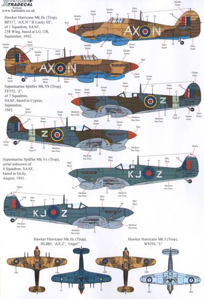 Xtradecal 72228 1:72 Fighters over Africa and the Mediterranean Part 1