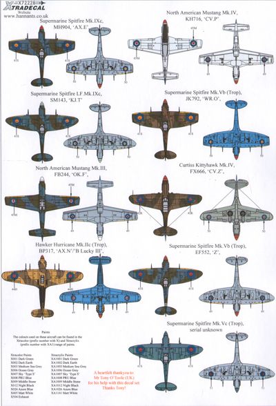 Xtradecal 72228 1:72 Fighters over Africa and the Mediterranean Part 1