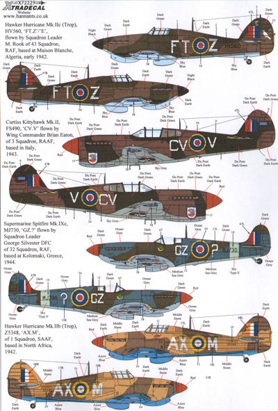 Xtradecal 72229 1:72 Fighters over Africa and the Mediterranean Part 2