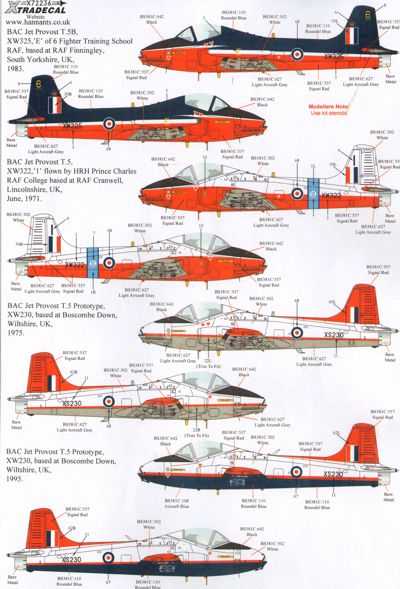 Xtradecal 72236 1:72 BAC Jet Provost T.Mk.5 RAF