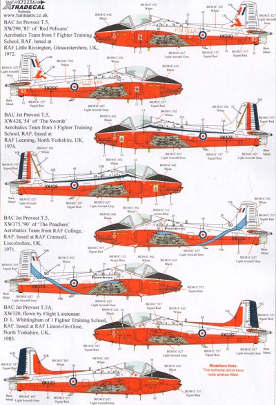 Xtradecal 72236 1:72 BAC Jet Provost T.Mk.5 RAF