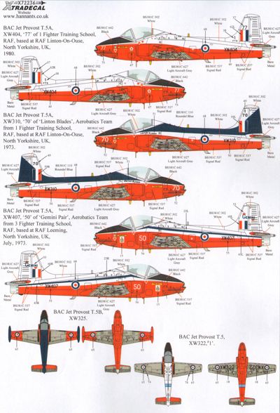 Xtradecal 72236 1:72 BAC Jet Provost T.Mk.5 RAF