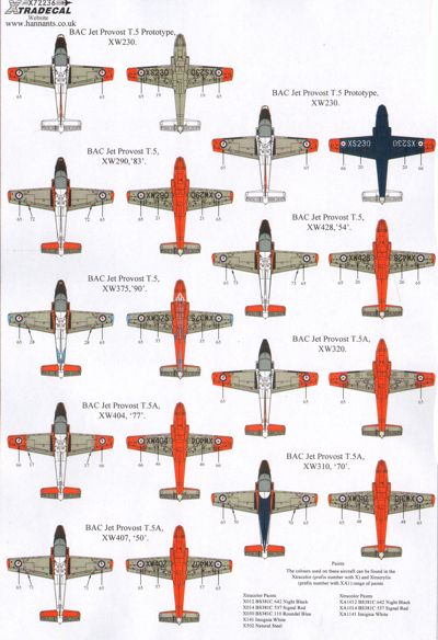 Xtradecal 72236 1:72 BAC Jet Provost T.Mk.5 RAF