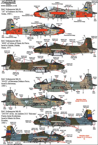 Xtradecal 72238 1:72 BAC 167 Strikemaster