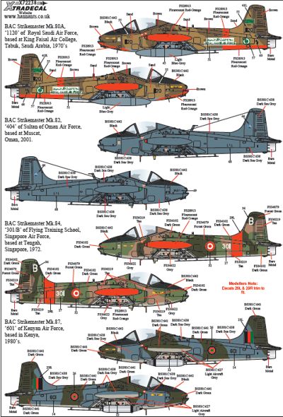 Xtradecal 72238 1:72 BAC 167 Strikemaster