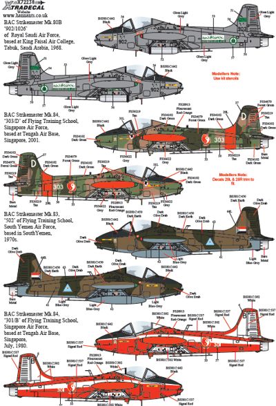 Xtradecal 72238 1:72 BAC 167 Strikemaster