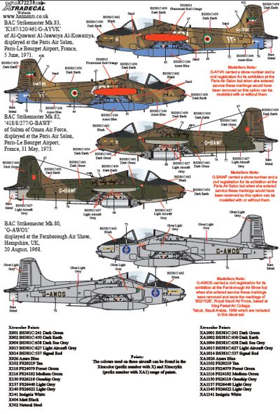 Xtradecal 72238 1:72 BAC 167 Strikemaster