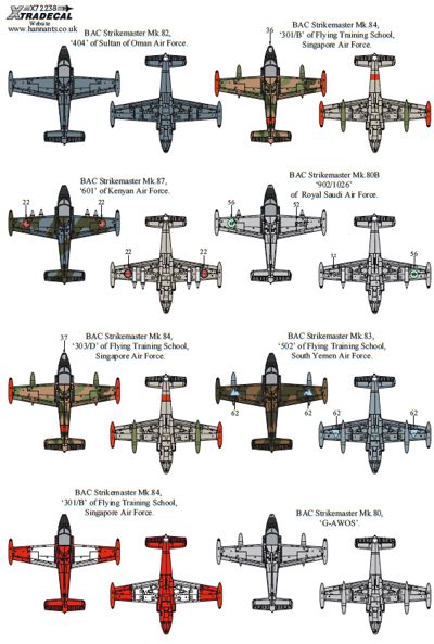 Xtradecal 72238 1:72 BAC 167 Strikemaster