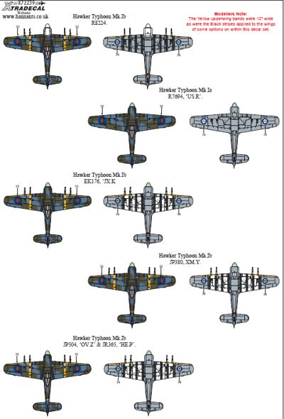 Xtradecal 72239 1:72 Hawker Typhoon Mk.Ib Car Door