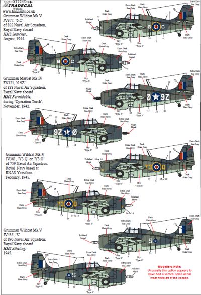 Xtradecal 72243 1:72 Yanks with Roundels Wildcat F4F-4B & FM-1 Part 6