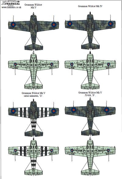 Xtradecal 72243 1:72 Yanks with Roundels Wildcat F4F-4B & FM-1 Part 6