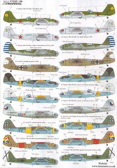 Xtradecal 72245 1:72 Tupolev SB-2/Avia B.71