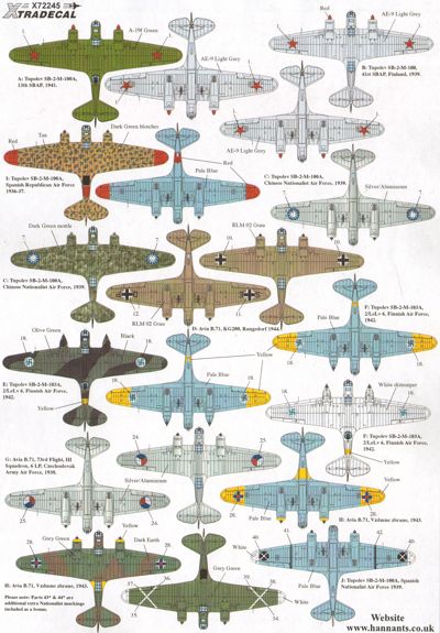 Xtradecal 72245 1:72 Tupolev SB-2/Avia B.71