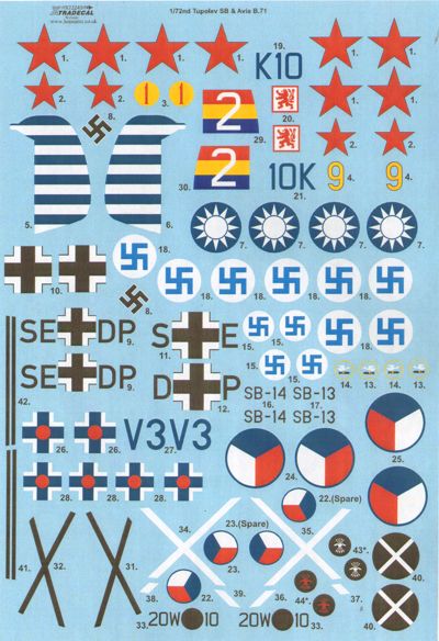 Xtradecal 72245 1:72 Tupolev SB-2/Avia B.71