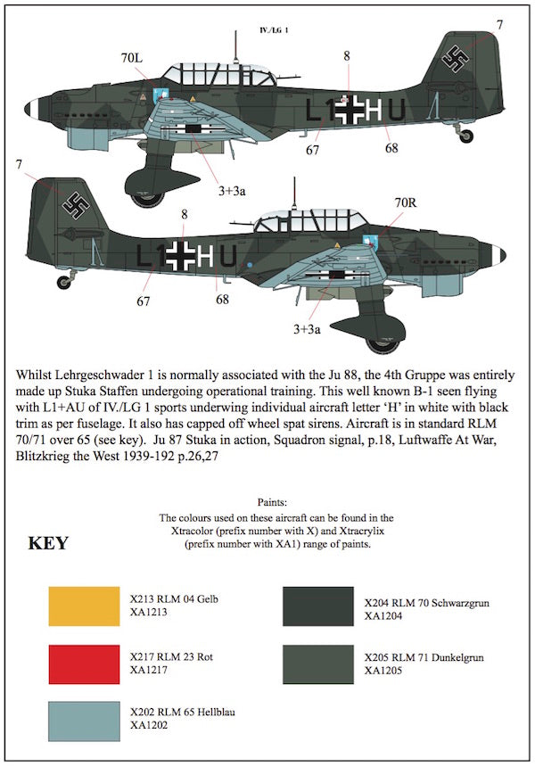 Xtradecal 72249 1:72 Junkers Ju-87B-1 'Stuka'