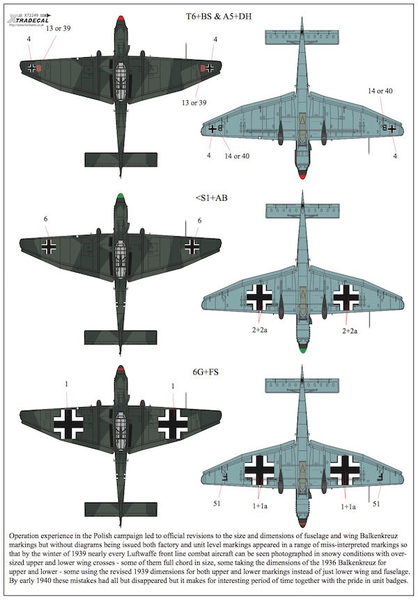 Xtradecal 72249 1:72 Junkers Ju-87B-1 'Stuka'