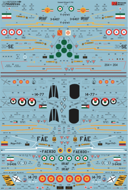 Xtradecal 72254 1:72 Dassault Mirage F.1B Two Seaters Part 2