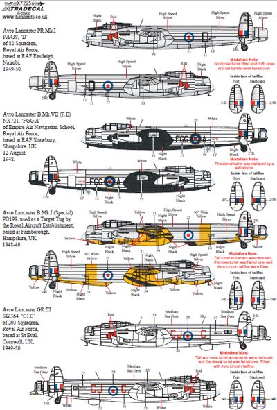 Xtradecal 72256 1:72 Post War Avro Lancaster 1946-1950