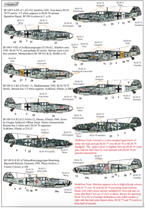 Xtradecal 72257 1:72 Luftwaffe Reconnaissance Fighters