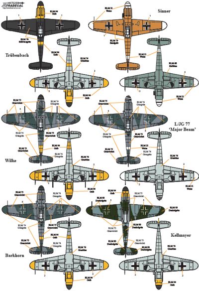 Xtradecal 72259 1:72 Messerschmitt Bf-109E/F/G Stab Markings Part 1