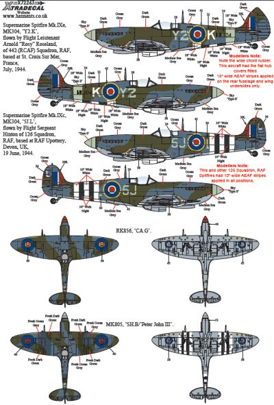 Xtradecal 72263 1:72 Supermarine Spitfire Mk.IX Collection