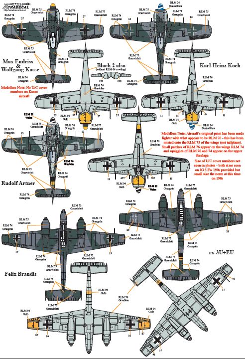 Xtradecal 72266 1:72 Luftwaffe JG 5 Squadron History