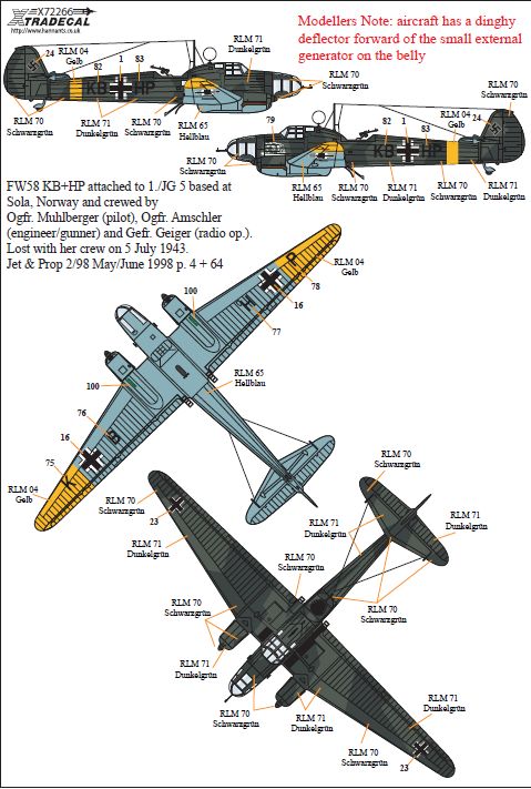 Xtradecal 72266 1:72 Luftwaffe JG 5 Squadron History