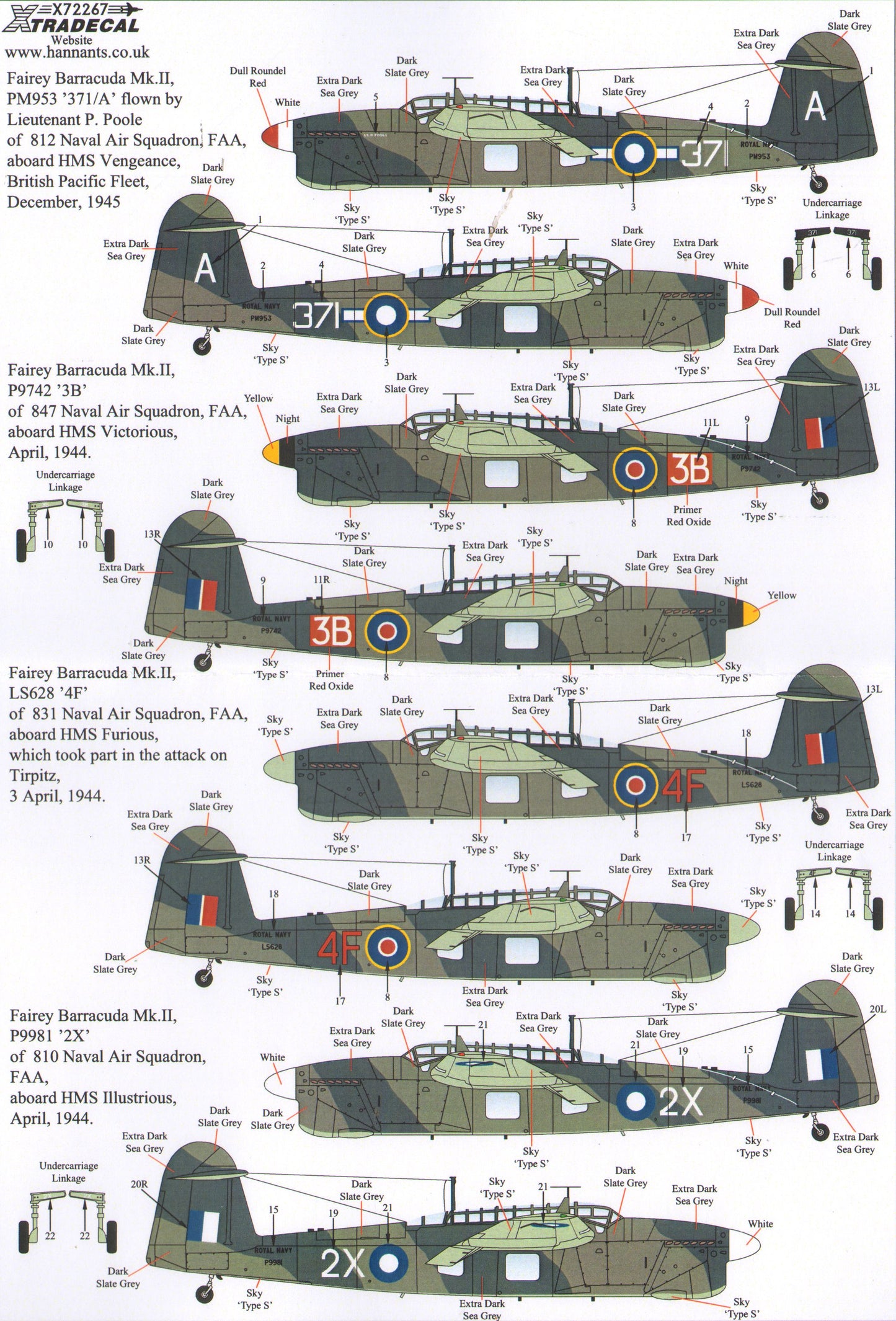 Xtradecal 72267 1:72 Fairey Barracuda Collection