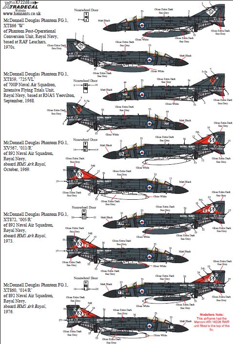 Xtradecal 72268 1:72 McDonnell-Douglas FG.1 Phantom Part 1