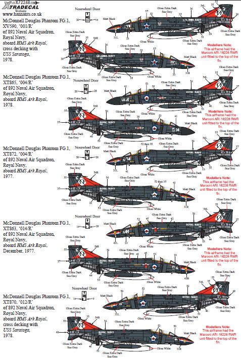 Xtradecal 72268 1:72 McDonnell-Douglas FG.1 Phantom Part 1