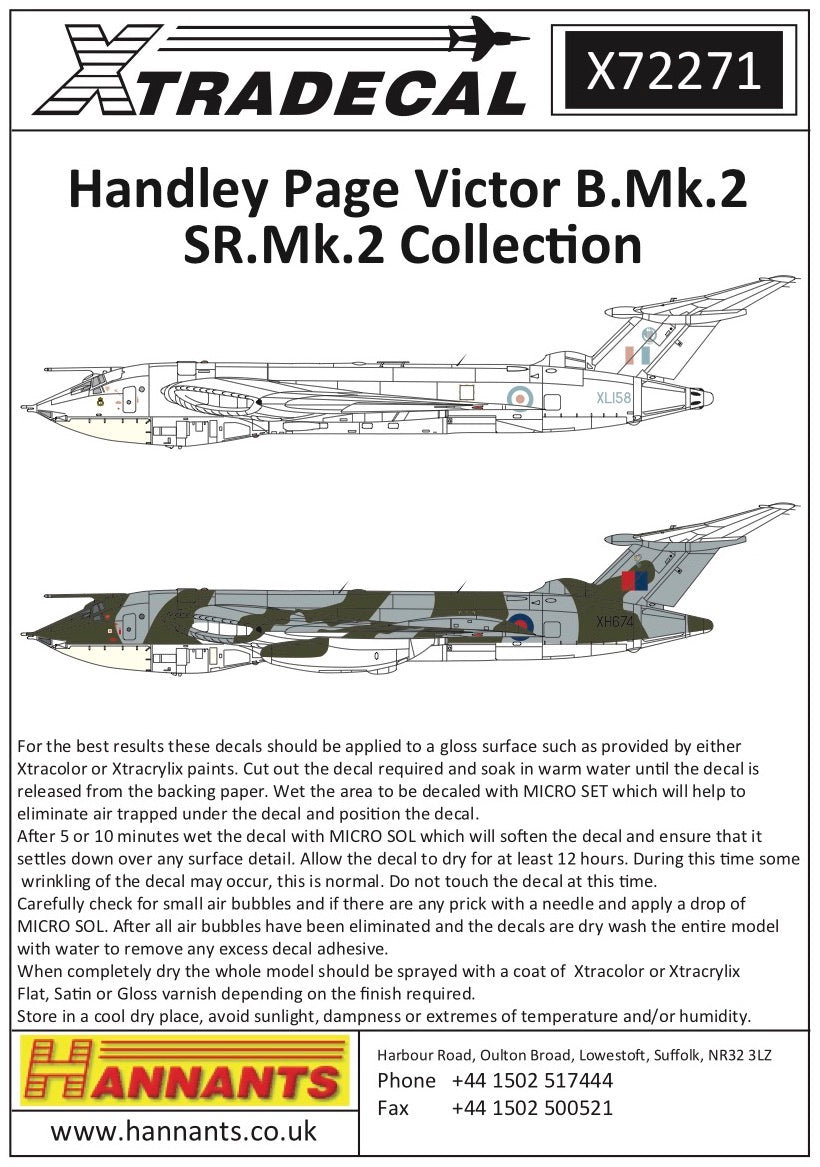 Xtradecal 72271 1:72 Handley-Page Victor B.2 Collection